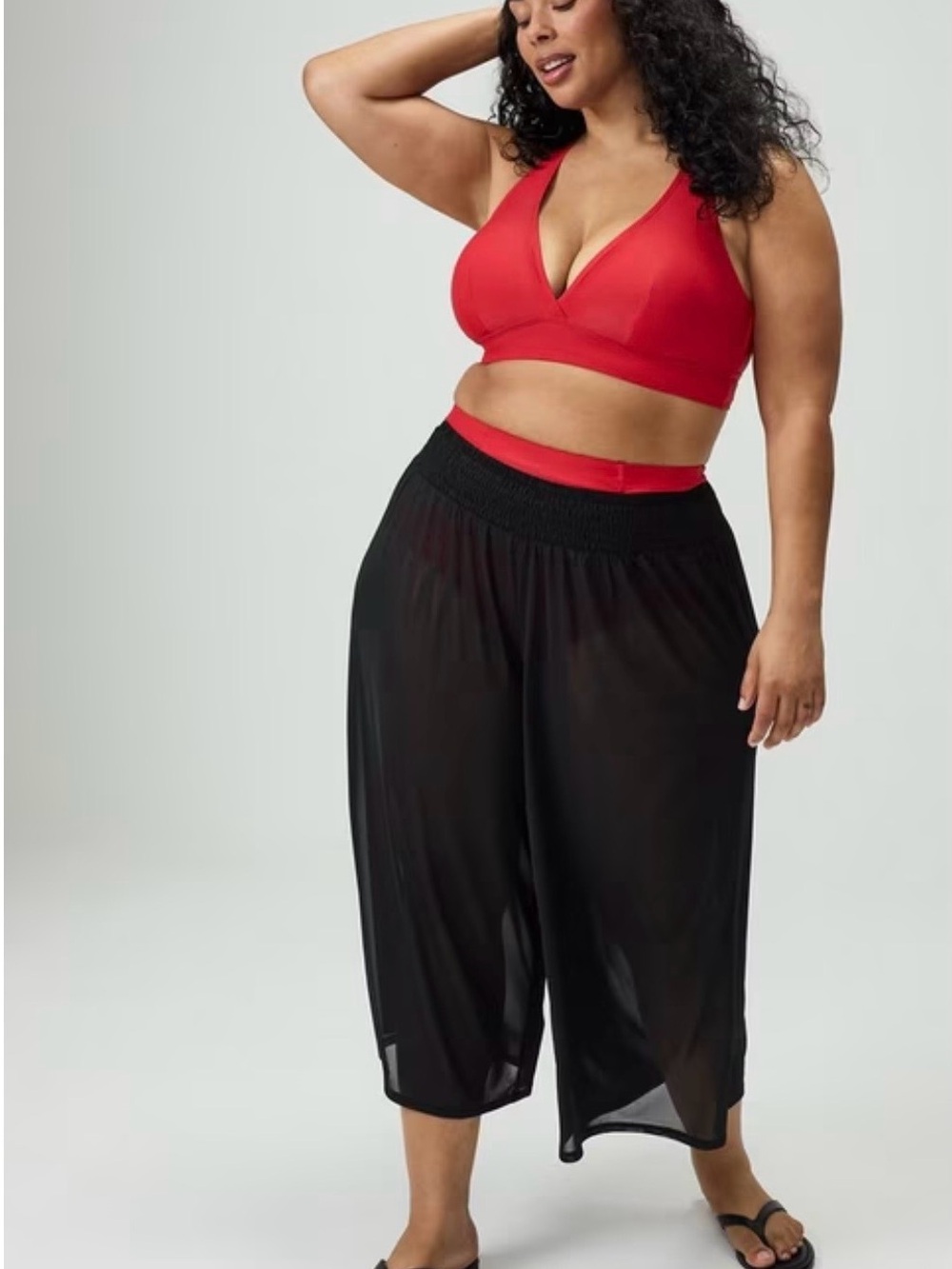 Torrid High-Rise Mesh Cover-Up Pant 1x
